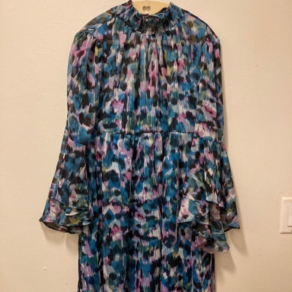 Donna Morgan Smocked Neck Empire Dress Size 2